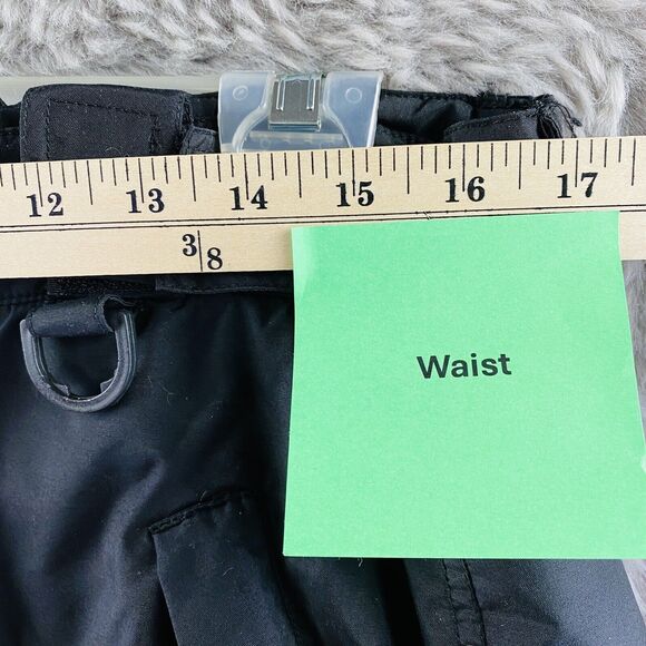 Sport Essentials Men's Large Black Insulated Nylon Snow Ski Cargo Pants Outdoor - Picture 7 of 14